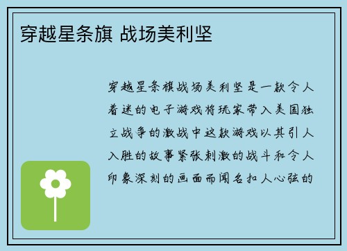 穿越星条旗 战场美利坚